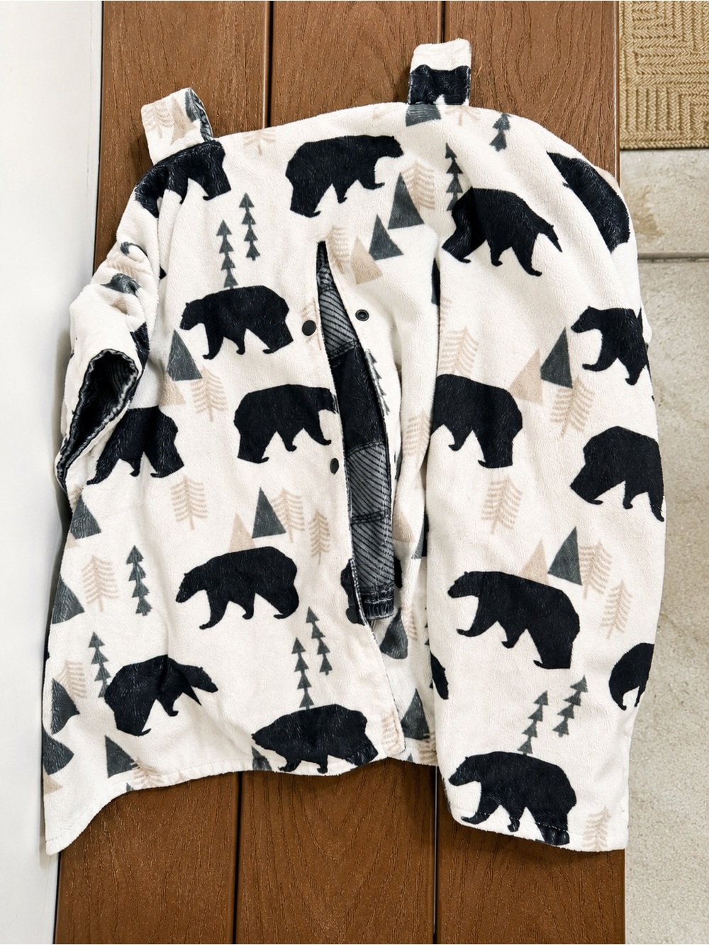 Dear Baby Reversible Minky Car Seat Carrier Canopy